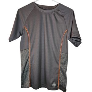 Body Glove Boy's Athletic Shirt, Grey/Orange, Size Large 14/16